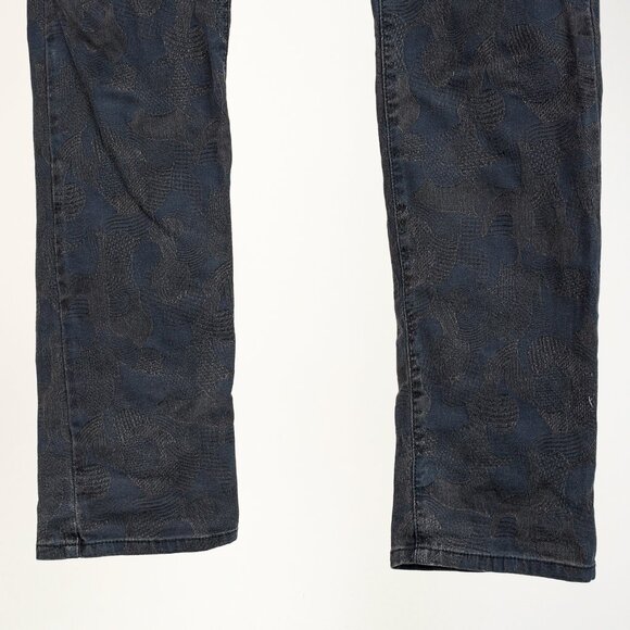 Versace Cody Navy & Black Jacquard Slim-Fit Jeans - Picture 10 of 16